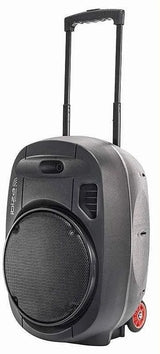 Ibiza-Sound PORT 12UHF-MKII, nešiojama garso sistema su akumuliatoriumi + 2x UHF belaidžiai mikrofonai, USB/SD/AUX/BT