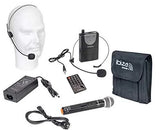 Ibiza-Sound PORT 12VHF-MKII, nešiojama garso sistema su akumuliatoriumi + 2x VHF belaidžiai mikrofonai, USB/SD/AUX/BT