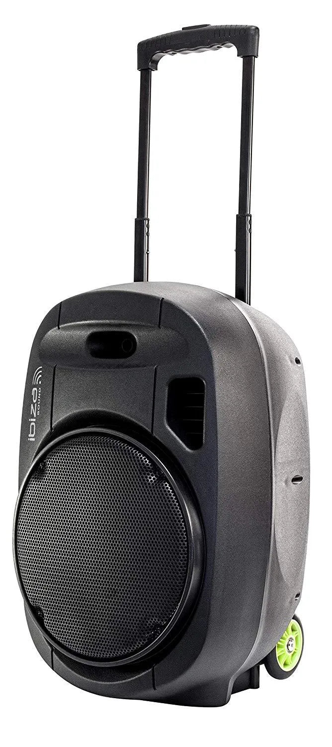 Ibiza-Sound PORT 12VHF-MKII, nešiojama garso sistema su akumuliatoriumi + 2x VHF belaidžiai mikrofonai, USB/SD/AUX/BT