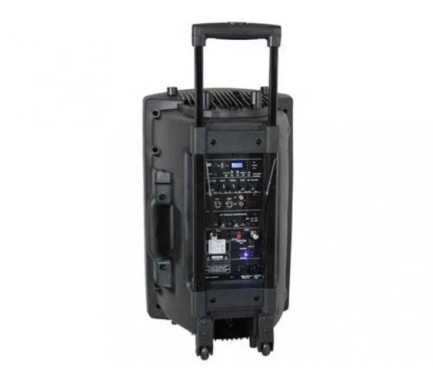 Ibiza-Sound PORT15VHF-BT, garso sistema su akumuliatoriumi ir 2x VHF belaidžiais mikrofonais, USB/BT/REC