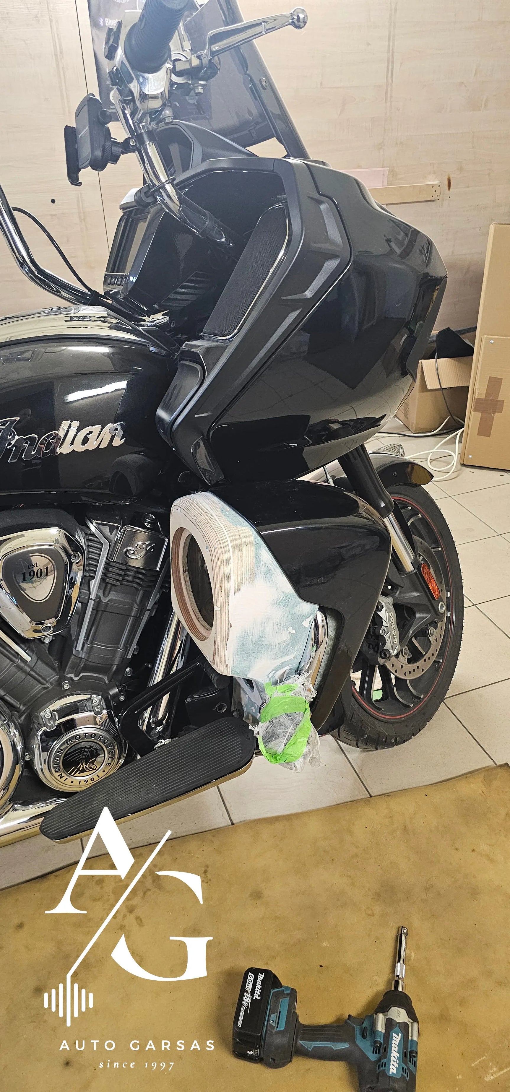 Indian motociklas, garso aparatūra 2025m