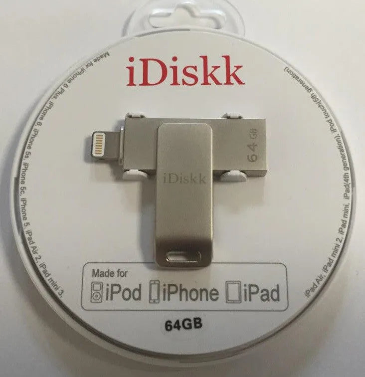 Išorinė laikmena iDiskk 64GB skirta iPhone/iPad USB 2.0