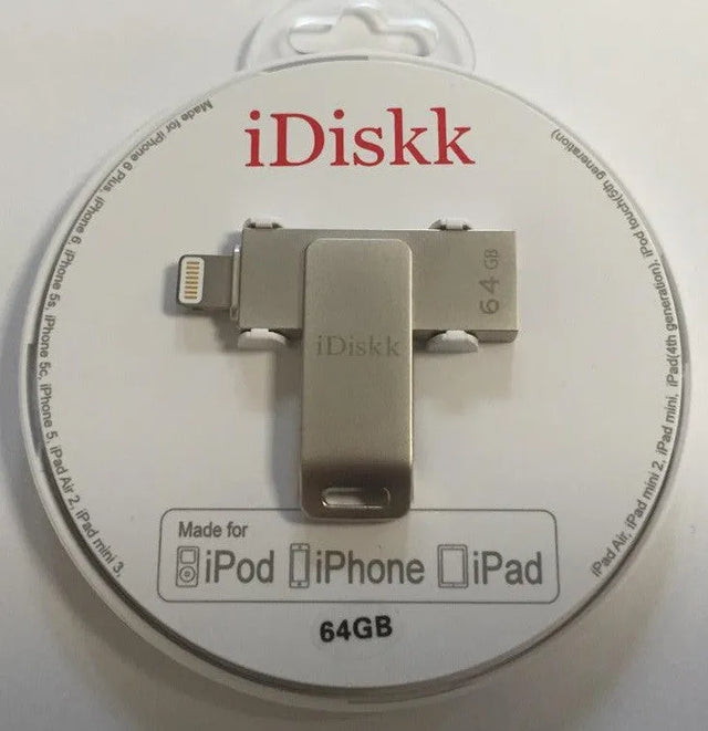 Išorinė laikmena iDiskk 64GB skirta iPhone/iPad USB 2.0