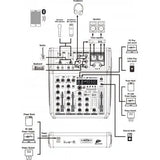 JB System LIVE-6, 4-ių kanalų mikšerinis pultas su Bluetooth ir DSP efektais