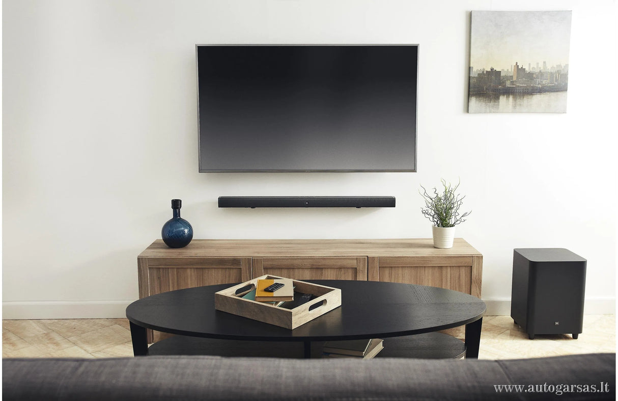 JBL BAR 3.1 soundbaras ir žemų dažnių garsiakalbis, HDMI Bluetooth