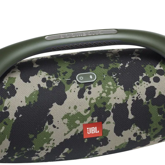 JBL Boombox 2, belaidė Bluetooth garso kolonėlė (įvairių spalvų) - viršutinė dalis su mygtukais ir rankena