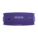 JBL Charge 6, belaidė garso kolonėlė su AI Sound Boost ir IP68, 45W - valdymo mygtukai iš arti, šoninis vaizdas