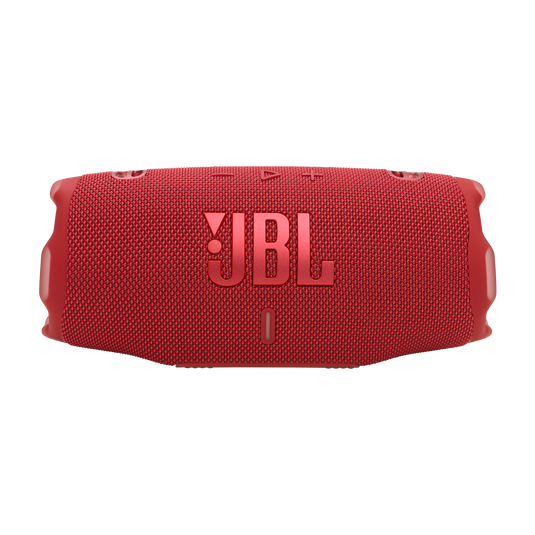 JBL Charge 6, belaidė garso kolonėlė su AI Sound Boost ir IP68, 45W - Raudona JBL kolonėlė iš arti
