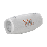 JBL Charge 6, belaidė garso kolonėlė su AI Sound Boost ir IP68, 45W - Balta kolonėlė su raudonu logotipu