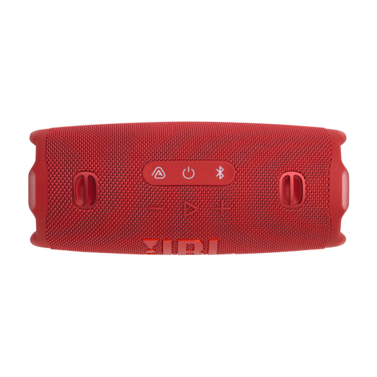 JBL Charge 6, belaidė garso kolonėlė su AI Sound Boost ir IP68, 45W - viršutinė panelė su mygtukais ir logotipu