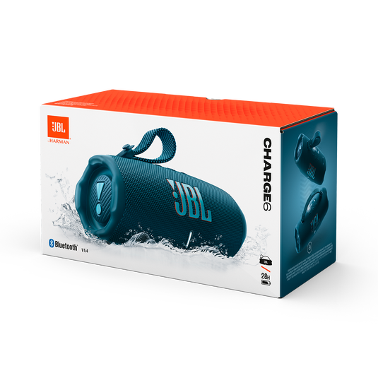 JBL Charge 6, belaidė garso kolonėlė su AI Sound Boost ir IP68, 45W - Pakuotės šoninė dalis su papildomais vaizdais