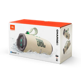 JBL Charge 6, belaidė garso kolonėlė su AI Sound Boost ir IP68, 45W - Kolonėlė su pakuote ir vandens purslais