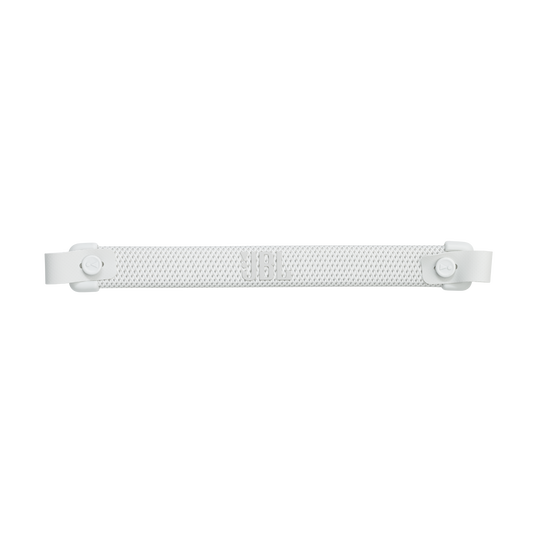JBL Charge 6, belaidė garso kolonėlė su AI Sound Boost ir IP68, 45W - balta rankena su JBL logotipu