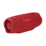 JBL Charge 6, belaidė garso kolonėlė su AI Sound Boost ir IP68, 45W - Šoninis vaizdas su mygtukais ir JBL logotipu