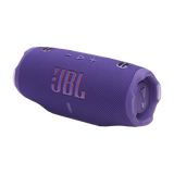 JBL Charge 6, belaidė garso kolonėlė su AI Sound Boost ir IP68, 45W - Šoninis vaizdas su mygtukais ir logotipu