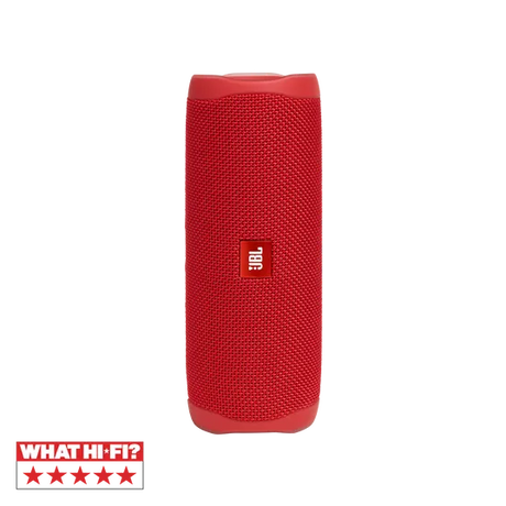 JBL FLIP 5, belaidė Bluetooth garso kolonėlė - Raudona kolonėlė su JBL logotipu
