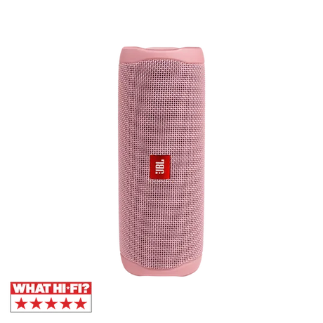 JBL FLIP 5, belaidė Bluetooth garso kolonėlė - Rožinės spalvos kolonėlė su JBL logotipu