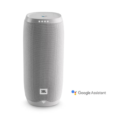 JBL Link 20, balsu valdoma nešiojama garso kolonėlė (įvairių spalvų) - viršus su indikatoriais ir mygtukais