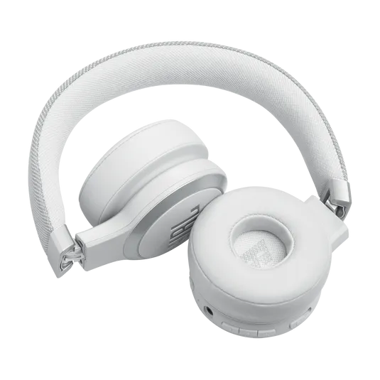 JBL Live 670NC, On-Ear belaidės triukšmą slopinančios ausinės su mikro - Šoninis vaizdas su mygtukais ir jungtimis