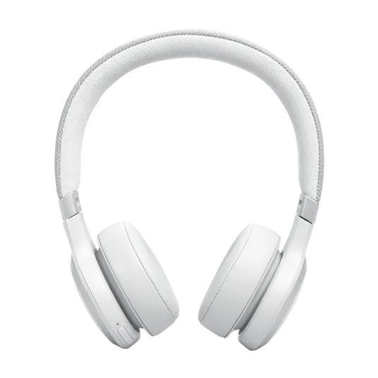 JBL Live 670NC, On-Ear belaidės triukšmą slopinančios ausinės su mikro - baltos ausinės su tekstiliniu lankeliu