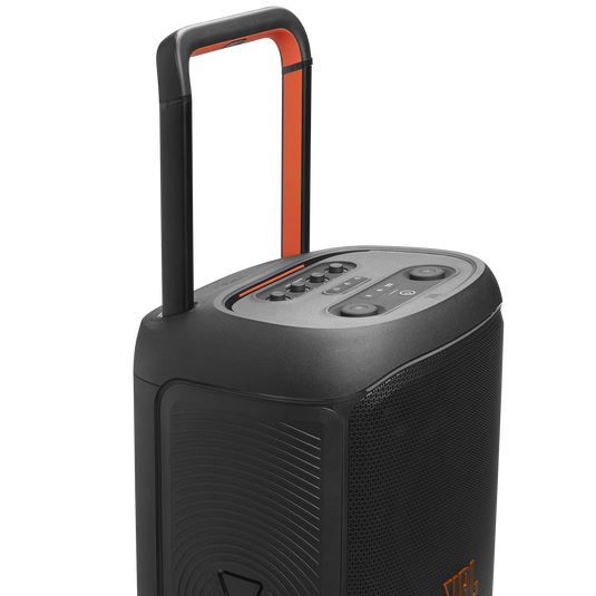 JBL PartyBox 520, nešiojama vakarėlių kolonėlė su AI Sound Boost, 400W - viršus su valdymo mygtukais ir rankena