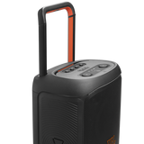 JBL PartyBox 520, nešiojama vakarėlių kolonėlė su AI Sound Boost, 400W - viršus su valdymo mygtukais ir rankena