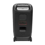 JBL PartyBox 520, nešiojama vakarėlių kolonėlė su AI Sound Boost, 400W - Šoninis vaizdas su ratais ir rankena