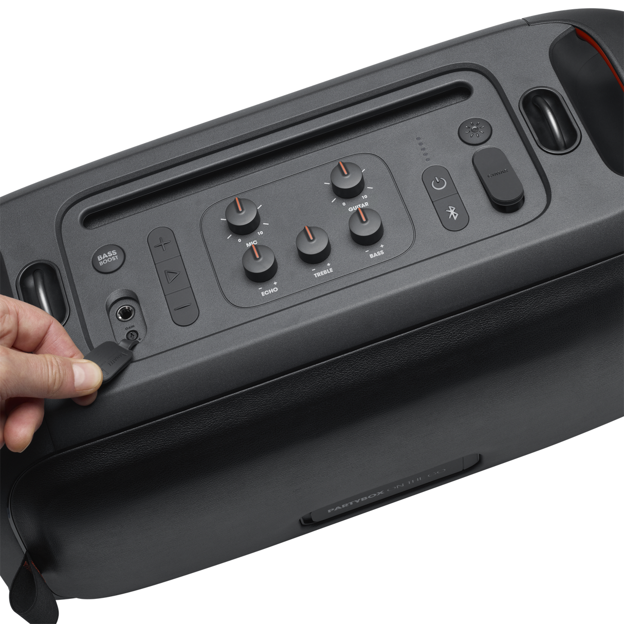 JBL PartyBox On-The-Go, nešiojama garso kolonėlė su mikrofonu