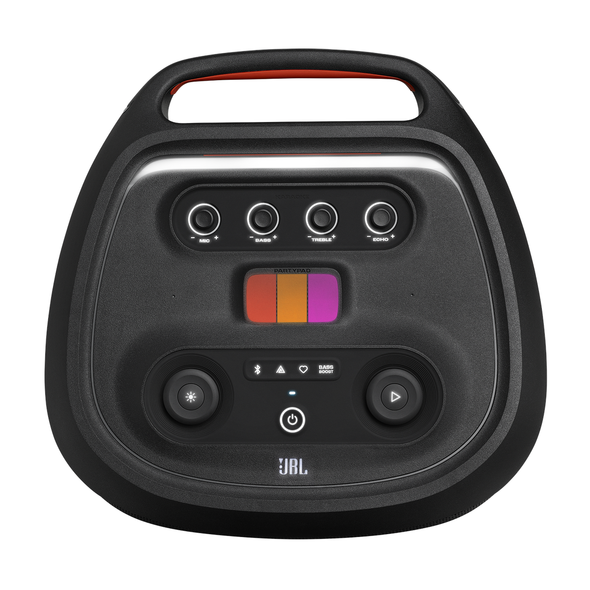 JBL PartyBox Ultimate, galinga nešiojama garso kolonėlė, 1100W - Karaoke valdymo skydelis ir "PartyPad