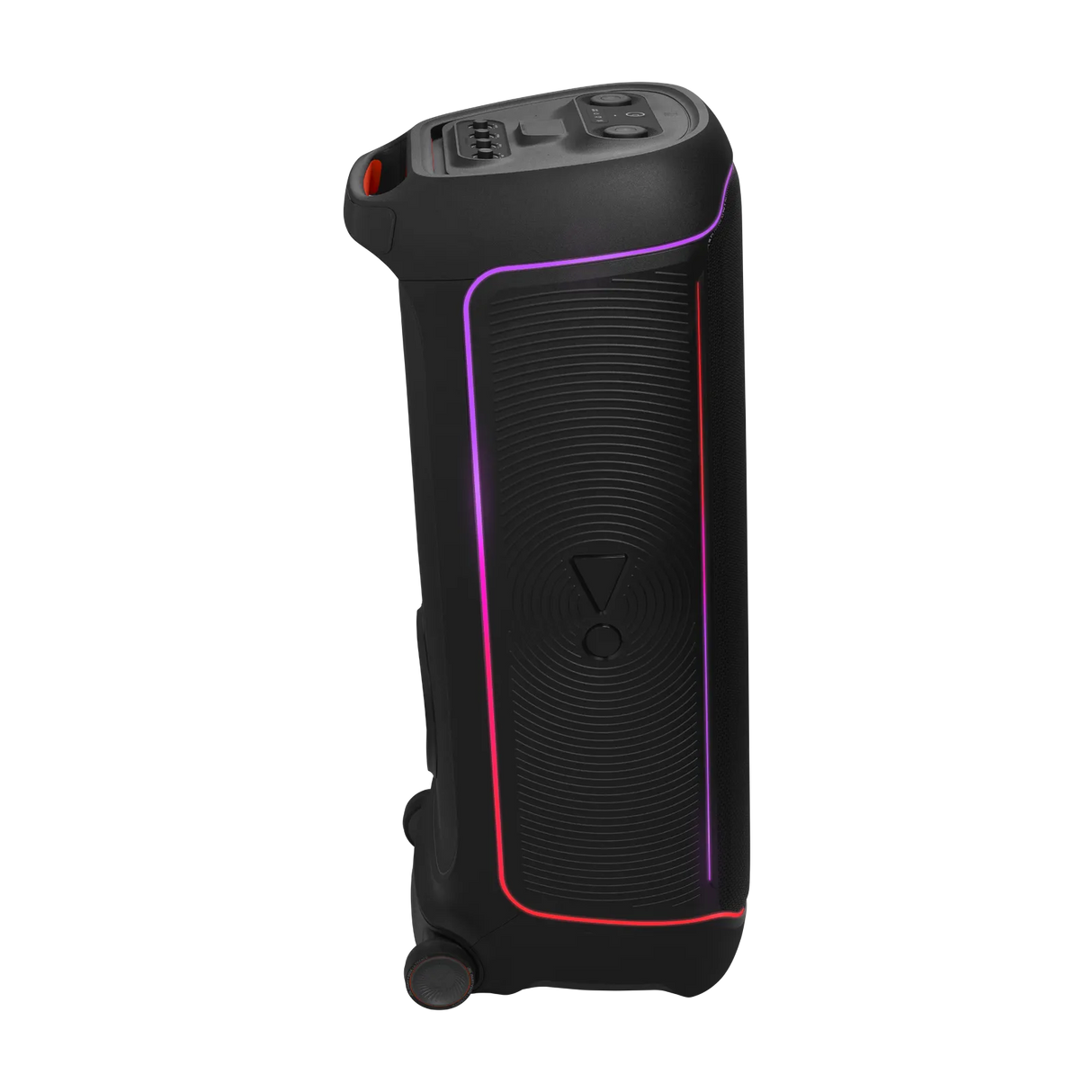 JBL PartyBox Ultimate, galinga nešiojama garso kolonėlė, 1100W - Šoninis vaizdas su apšvietimu