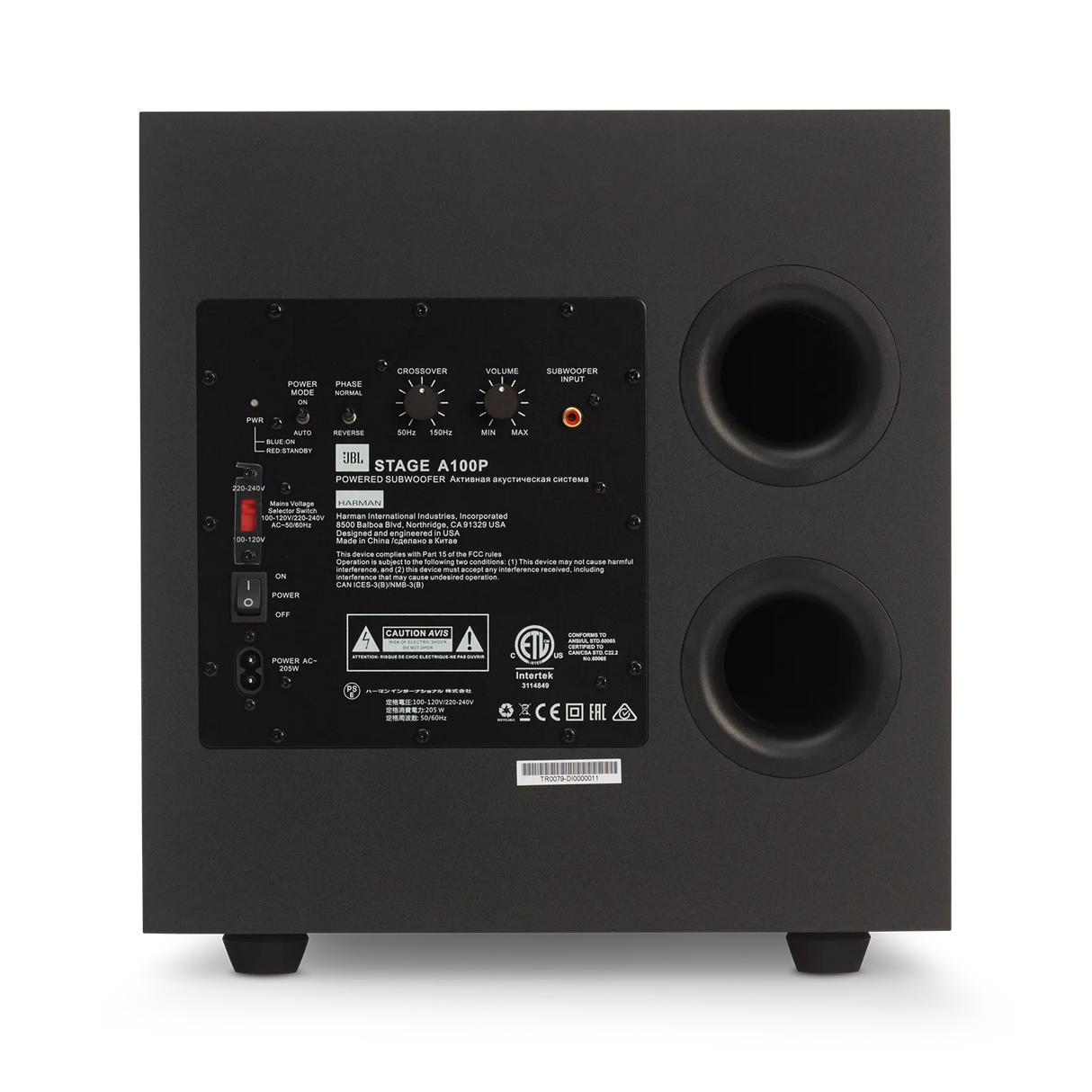 JBL STAGE A100P, žemų dažnių garso kolonėlė