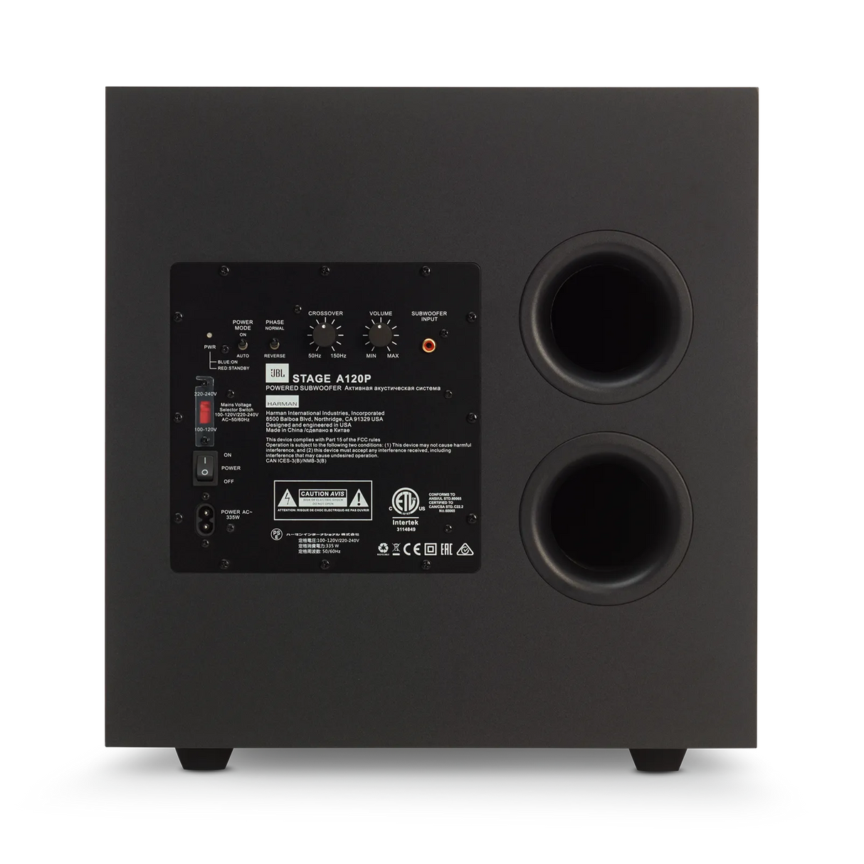 JBL STAGE A120P, žemų dažnių garso kolonėlė