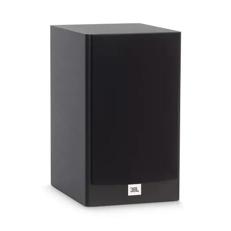 JBL STAGE A130, lentyninės garso kolonėlės - Šoninis vaizdas su JBL logotipu