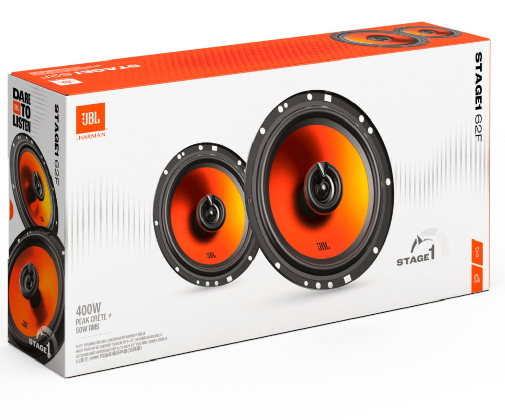 JBL Stage1 62f, 16.5 cm koaksialiniai garsiakalbiai - Garsiakalbių pakuotė su išpjovomis