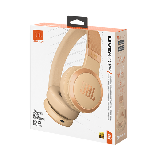 JBL Live 670NC, On-Ear belaidės triukšmą slopinančios ausinės su mikrofonu