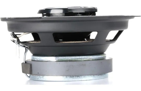 JVC, CS-DR420, 10 cm /4" 2-juostų koaksialiniai garsiakalbiai - Šoninis vaizdas su laidais ir magnetu