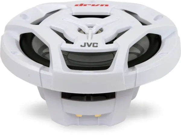 JVC, CS-DR6201MW, 16 cm /6.5" 2-juostų marine koaksialiniai gars. - baltas garsiakalbis su raudonu užrašu viršuje