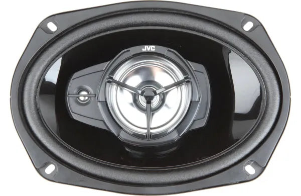 JVC, CS-DR6930, 15x23 cm /6x9" 2-juostų koaksialiniai garsiakalbi - Garsiakalbio vidinė dalis su trimis atramomis