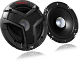 JVC, CS-V618, 16 cm /6.5" 2-juostų koaksialiniai garsiakalbiai - Garsiakalbio vidinė pusė su tvirtinimo skylutėmis