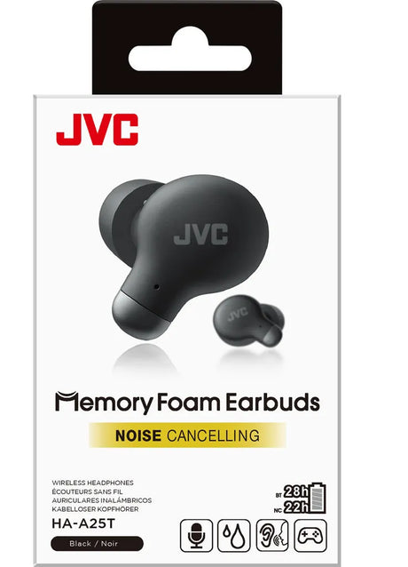 JVC, HA-A25TB-NE juodos sp. dinaminės ausinės - Ausinės su atminties putomis ir triukšmo slopinimu