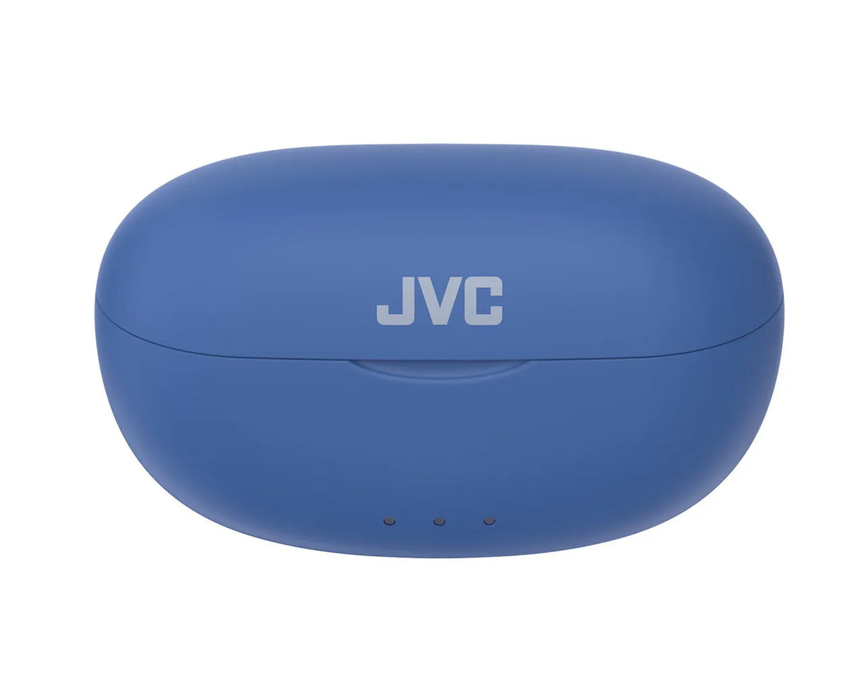 JVC, HA-A7T2-AE, mėlynos sp. dinaminės ausinės - Mėlynas dėklas su JVC logotipu