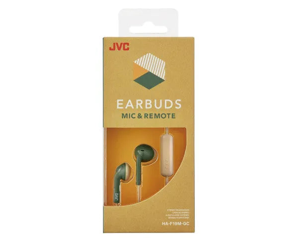 JVC, HA-F19M-GC-E, žalios sp. dinaminės ausinės