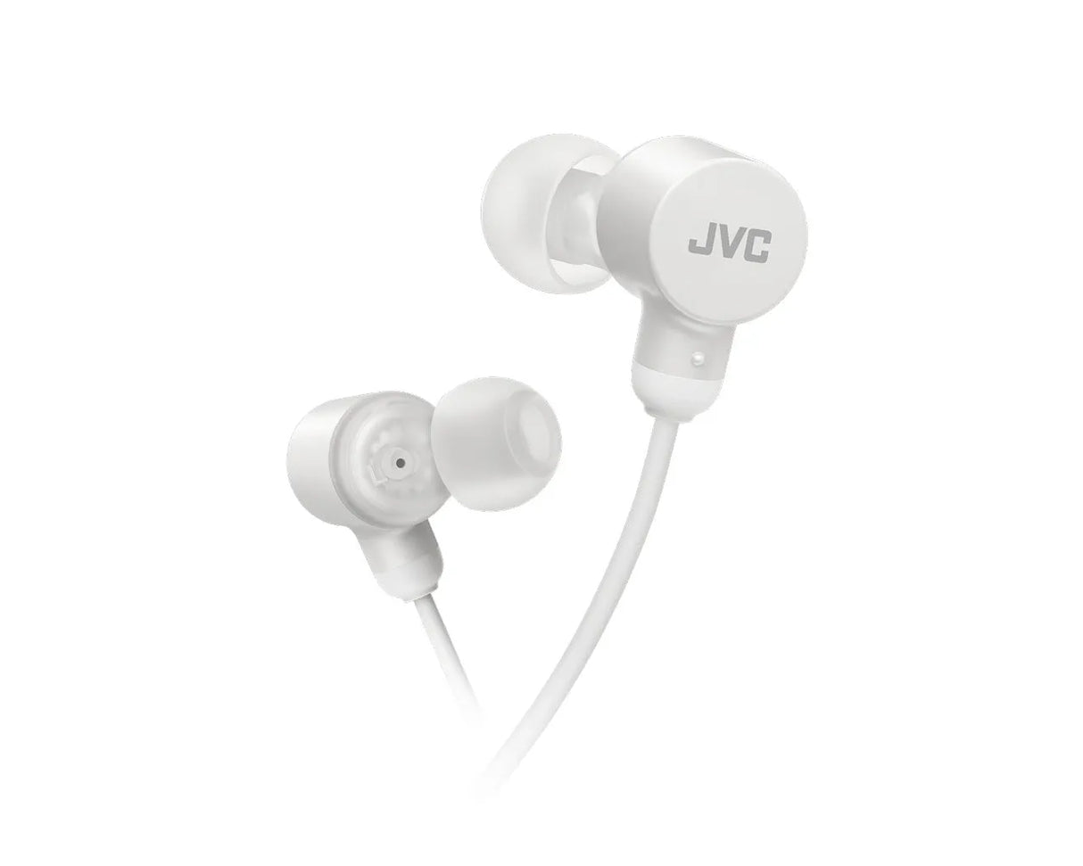 JVC, HA-FR29UC-WU, baltos sp. dinaminės ausinės - baltos ausinės su JVC logotipu