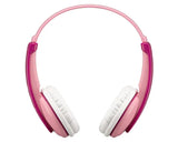 JVC, HA-KD10W-PE, ružavos/purpurinės sp., ausinės - Šoninis vaizdas su rausvais/purpuriniais ausinukais
