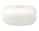 JVC, HA-NP1T-WU baltos sp. dinaminės ausinės - baltas dėklas su JVC logotipu