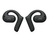 JVC, HA-NP35T-BU, juodos sp. dinaminės ausinės - Šoninis ausinių vaizdas su JVC logotipu