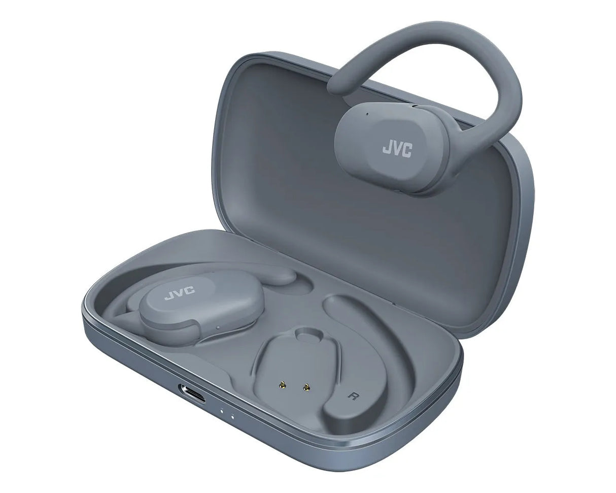 JVC, HA-NP40T-AU, mėlynos sp. dinaminės ausinės - ausinės su dėklu ir krovimo jungtimi