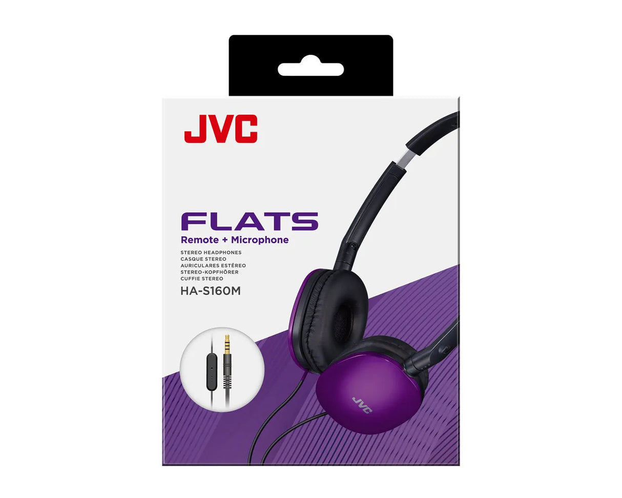 JVC, HA-S160MVU, violetinės sp. dinaminės ausinės - ausinės su pakuote ir jungtimi
