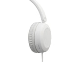 JVC, HA-S31MW-EX, baltos sp. dinaminės ausinės, mikrofonas - Šoninis ausinių vaizdas su mygtuku