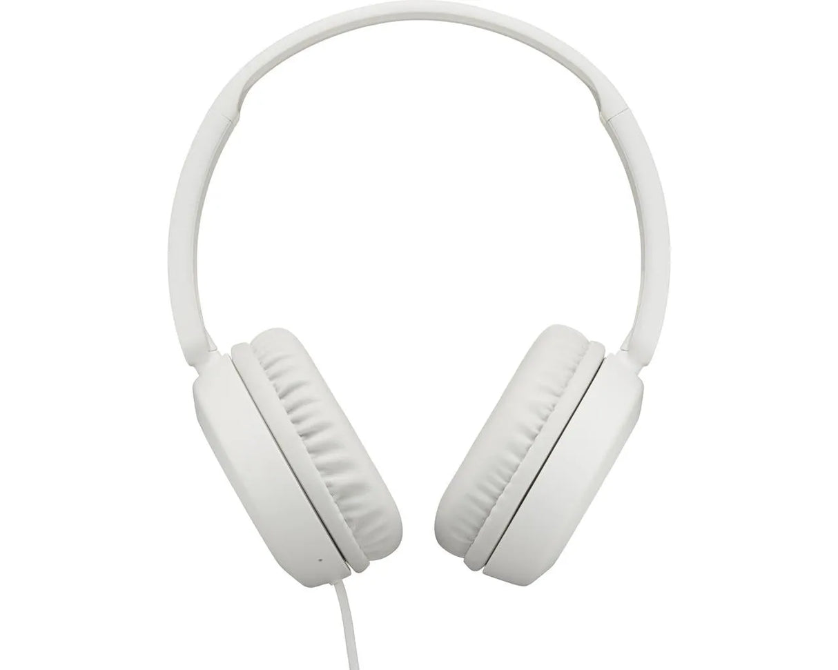 JVC, HA-S31MW-EX, baltos sp. dinaminės ausinės, mikrofonas - Šoninis ausinių vaizdas su laidu